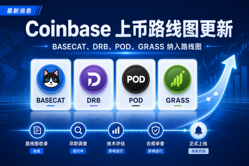 Coinbase将BASECAT、DRB、POD和GRASS添加至资产上币路线图-指挥使社区 - 真实线索、热点议题与深度观察