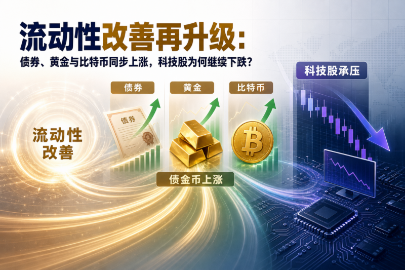 流动性改善再升级：债券、黄金与比特币同步上涨，科技股为何继续下跌？-指挥使社区 - 真实线索、热点议题与深度观察