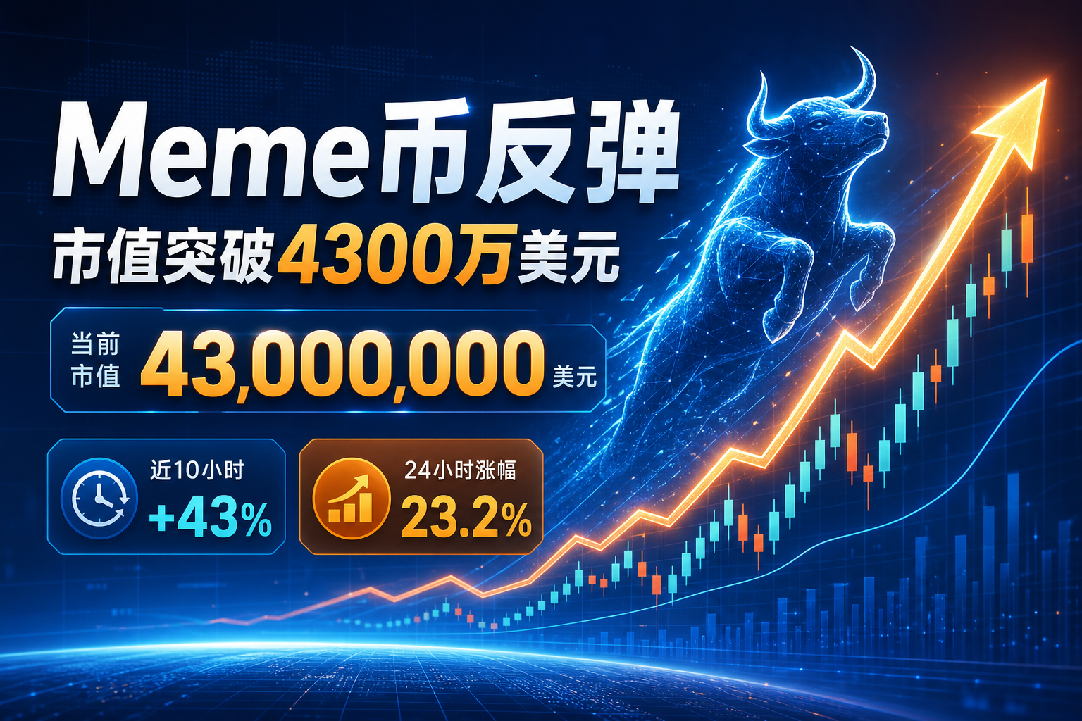 Meme币「牛来」近10小时反弹超43%,市值突破4300万美元