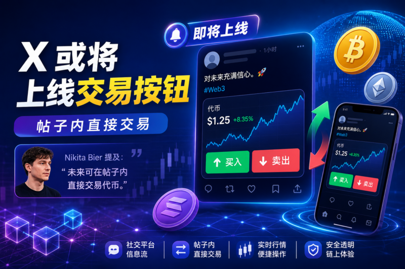 X 或将上线加密货币交易按钮，Nikita Bier 称即将支持直接交易-指挥使社区 - 真实线索、热点议题与深度观察