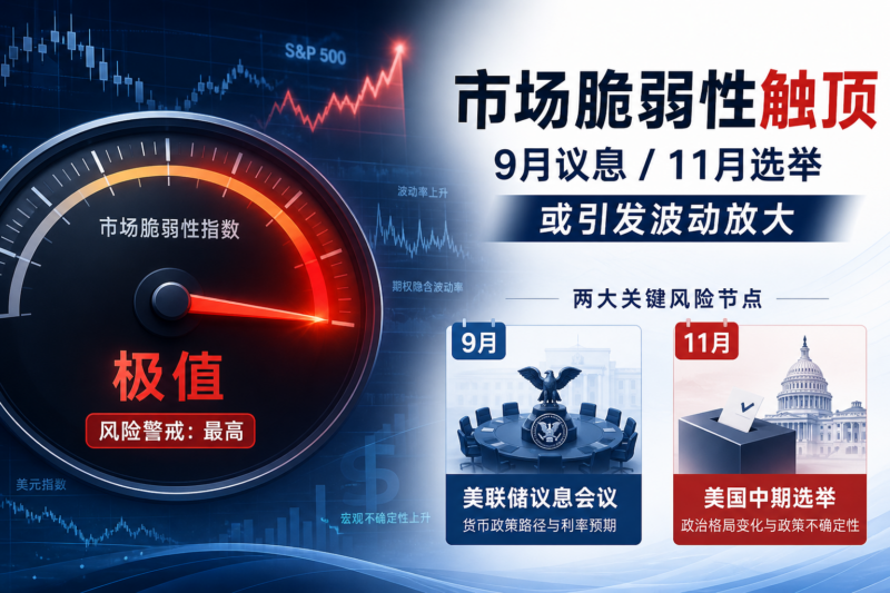 瑞银:市场脆弱性指标触及极值,9月美联储议息与11月中期选举或引发波动-指挥使社区 - 真实线索、热点议题与深度观察