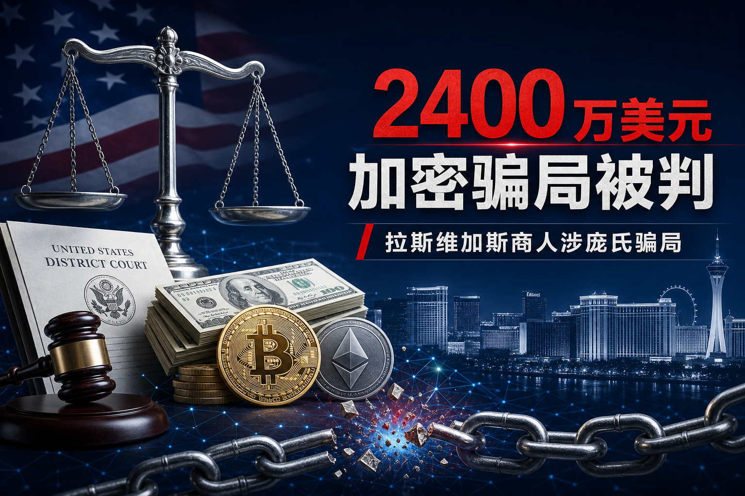 拉斯维加斯商人被判经营 2400 万美元加密货币庞氏骗局