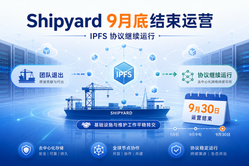 IPFS 维护团队 Shipyard 将于 9 月底结束运营-指挥使社区 - 真实线索、热点议题与深度观察