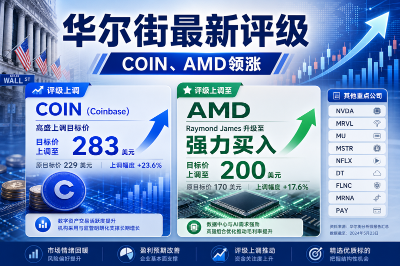 华尔街周二最新评级:高盛上调 Coinbase 目标价,AMD 获上调至“强力买入”-指挥使社区 - 真实线索、热点议题与深度观察