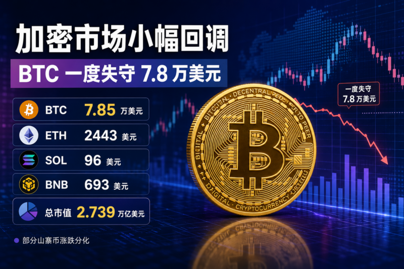 加密市场小幅回调,比特币一度失守 7.8 万美元-指挥使社区 - 真实线索、热点议题与深度观察