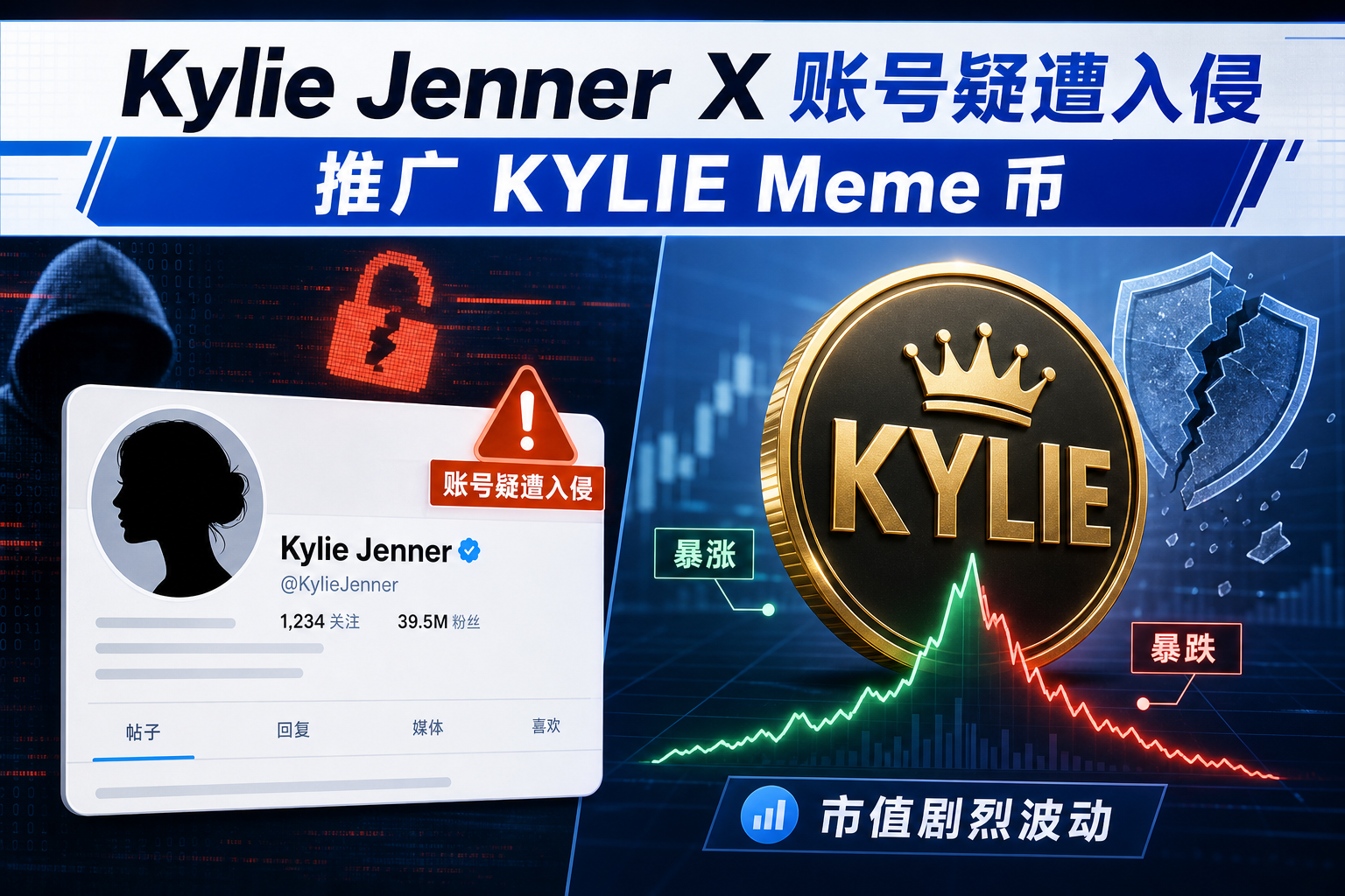 Kylie Jenner 的 X 账号疑遭黑客入侵，曾推广 KYLIE Meme 币