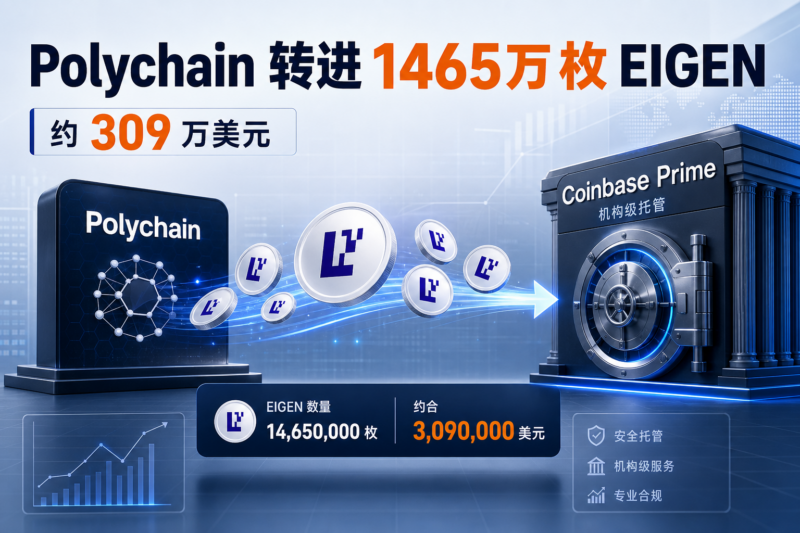 Polychain向Coinbase Prime转进1465万枚EIGEN,约309万美元-指挥使社区 - 真实线索、热点议题与深度观察