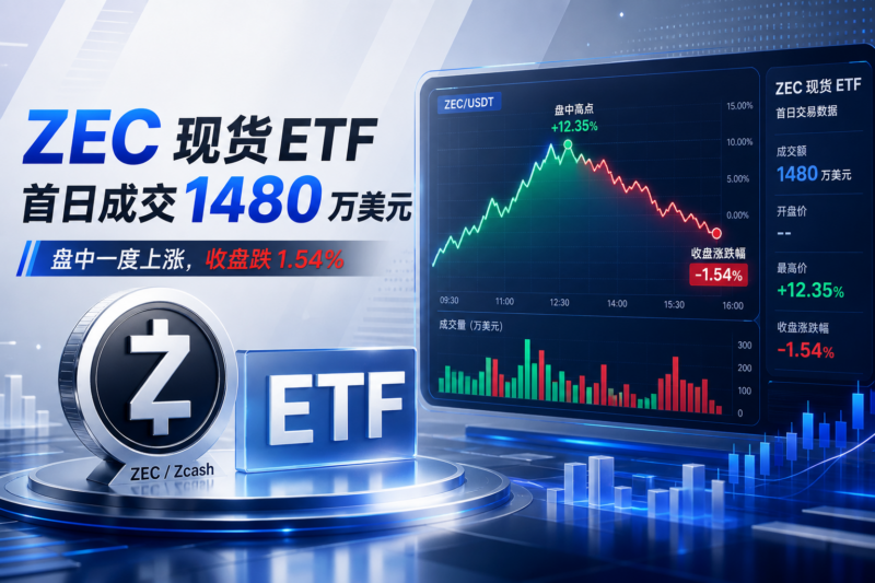 灰度 ZEC 现货 ETF 美股上市首日成交 1480 万美元,收盘跌 1.54%-指挥使社区 - 真实线索、热点议题与深度观察