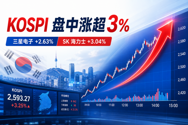韩国 KOSPI 指数盘中涨超 3%-指挥使社区 - 真实线索、热点议题与深度观察