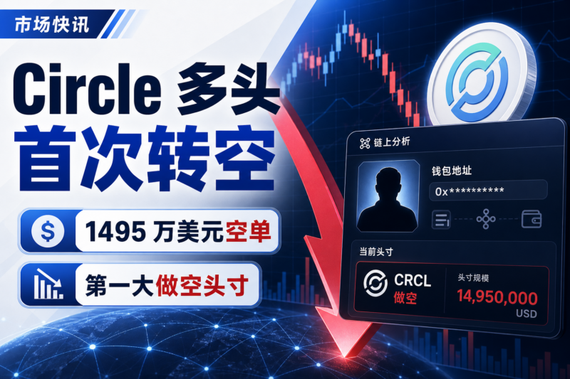 某 Circle 多头首次转空,仓位价值约 1495 万美元-指挥使社区 - 真实线索、热点议题与深度观察