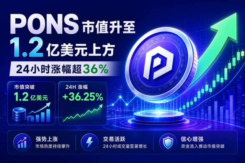 PONS 市值升至 1.2 亿美元上方,24 小时涨幅超 36%-指挥使社区 - 真实线索、热点议题与深度观察