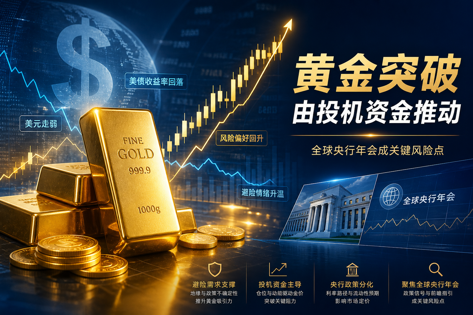 花旗:黄金突破主要由投机资金推动,全球央行年会将成关键风险点