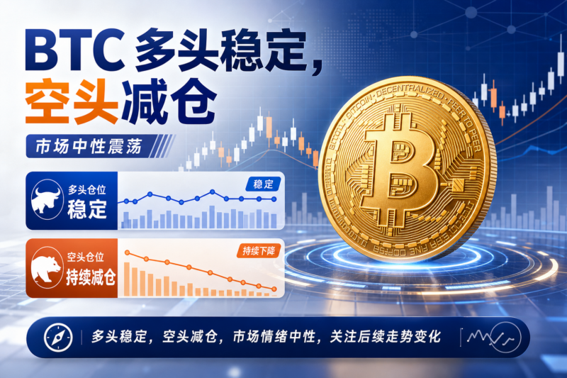 近期比特币多头仓位维持稳定，空头持续减仓-指挥使社区 - 真实线索、热点议题与深度观察