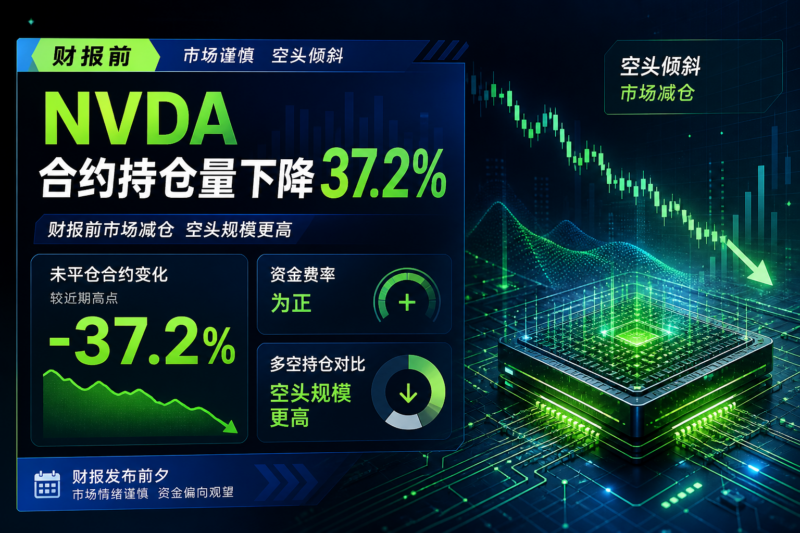 英伟达财报前,NVDA 合约持仓量下降 37.2%-指挥使社区 - 真实线索、热点议题与深度观察