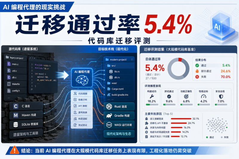 AI 迁移整个代码库通过率仅 5.4%-指挥使社区 - 真实线索、热点议题与深度观察