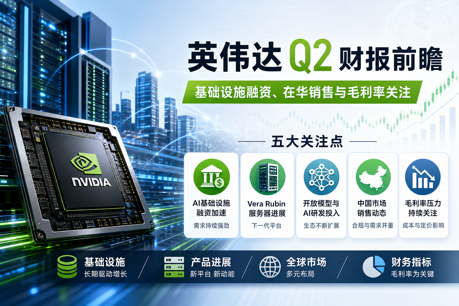 英伟达Q2财报前瞻:基础设施融资、在华销售与毛利率成关注重点