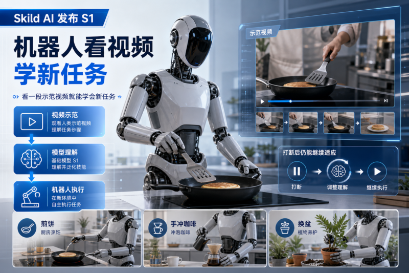 Skild AI 发布新机器人基础模型 S1:看一段视频就能学会新任务-指挥使社区 - 真实线索、热点议题与深度观察
