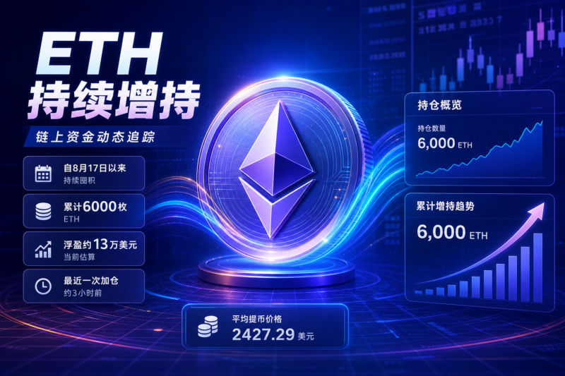 某地址自8月17日以来累计囤积6000枚ETH，当前浮盈约13万美元-指挥使社区 - 真实线索、热点议题与深度观察