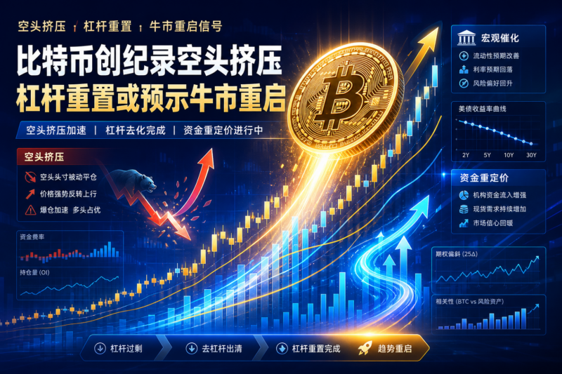 分析师:比特币创纪录空头挤压及杠杆重置或预示牛市重启-指挥使社区 - 真实线索、热点议题与深度观察