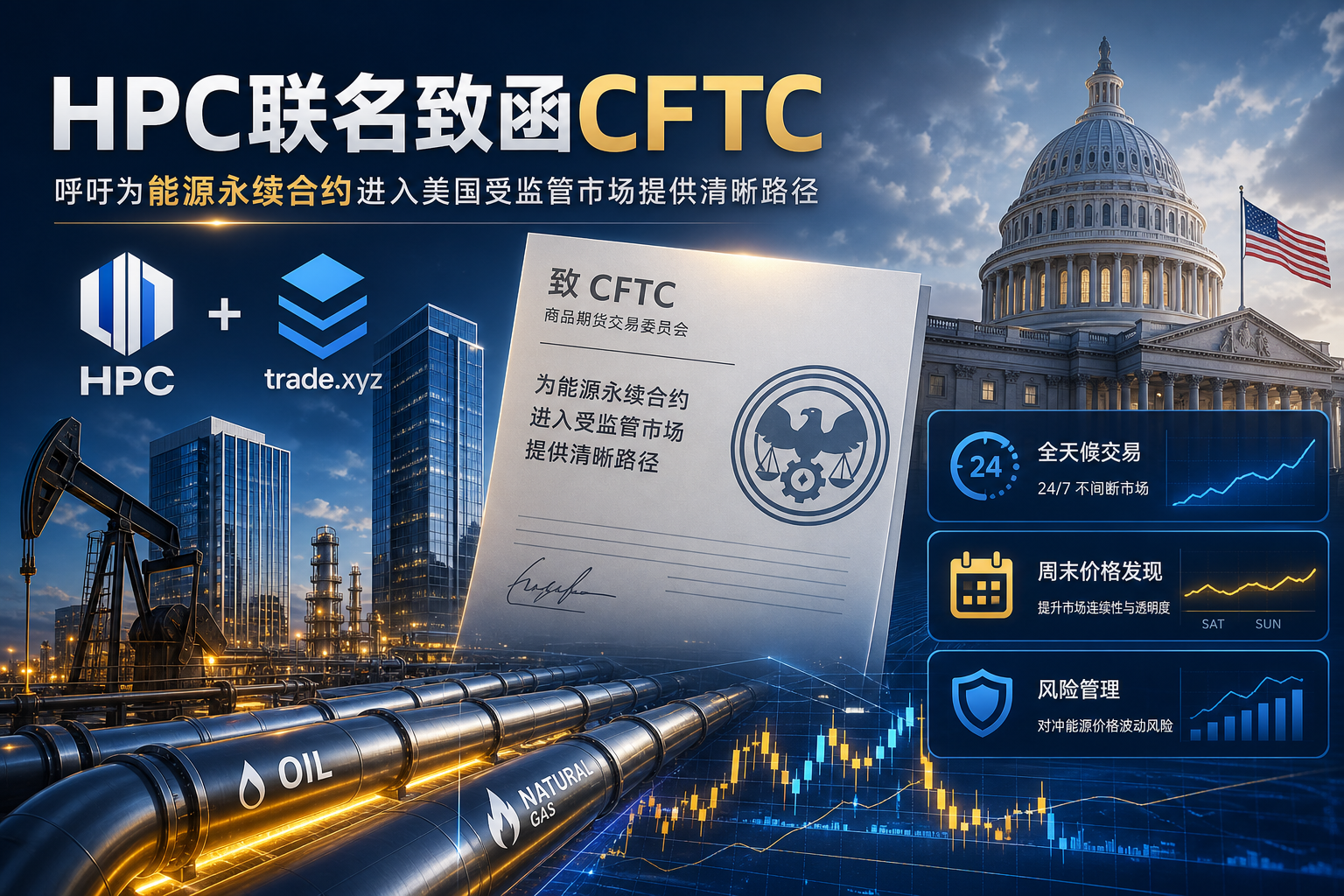 HPC 与 trade.xyz 联名致信 CFTC:呼吁允许能源永续合约进入美国受监管市场