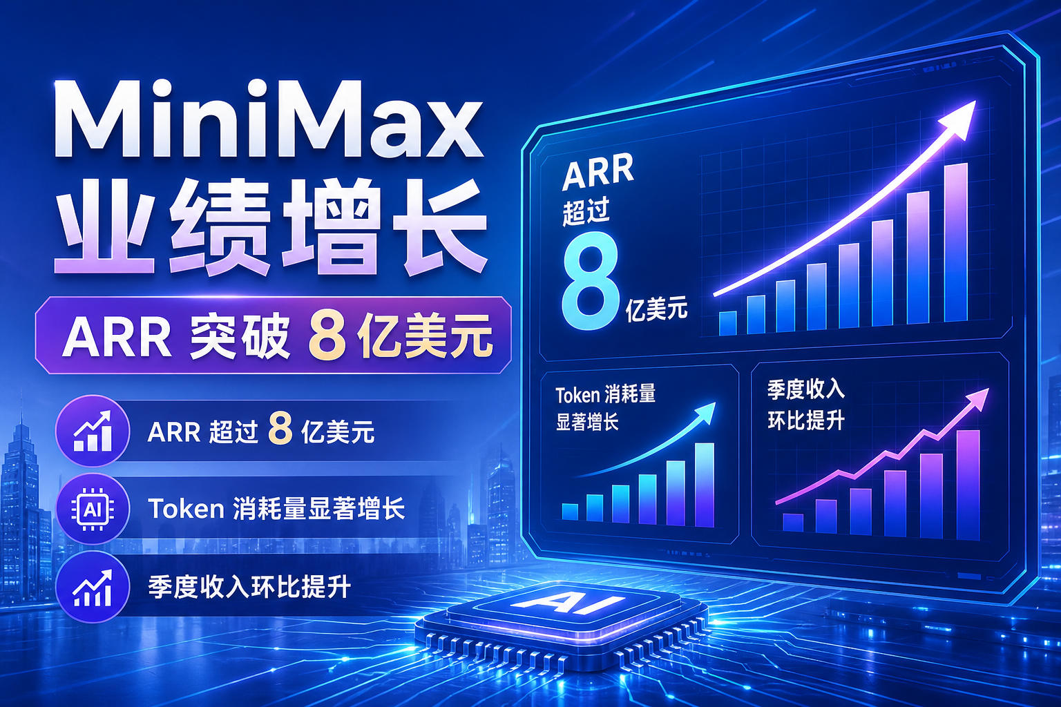 MiniMax:8 月年度经常性收入已超 8 亿美元
