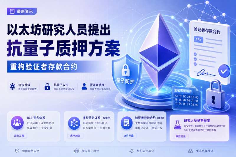 以太坊研究人员提出抗量子质押方案，拟重构验证者存款合约-指挥使社区 - 真实线索、热点议题与深度观察