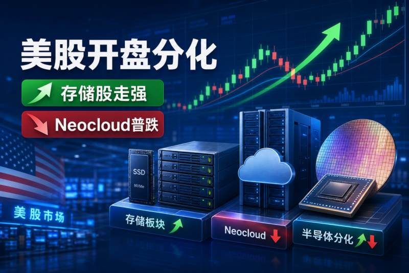 美股开盘存储股走强、Neocloud股普跌,WDC涨超3%、GLXY跌近4%-指挥使社区 - 真实线索、热点议题与深度观察