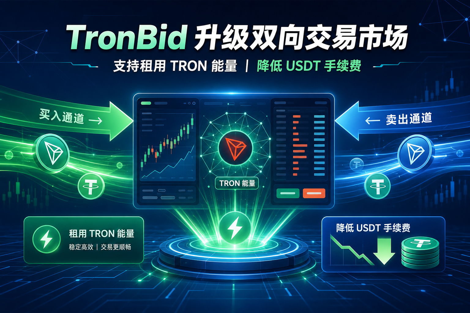 TronBid升级双向交易市场