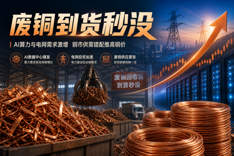 废铜“到货秒没”：AI与电网需求推升铜价，供应缺口成核心矛盾-指挥使社区 - 真实线索、热点议题与深度观察