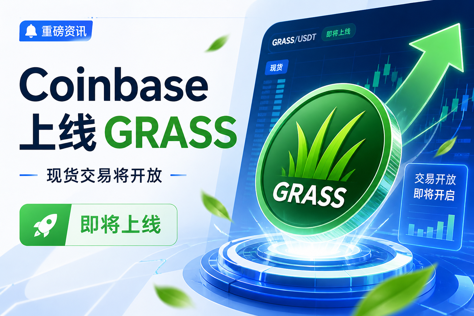 Coinbase 将上线 Grass(GRASS)