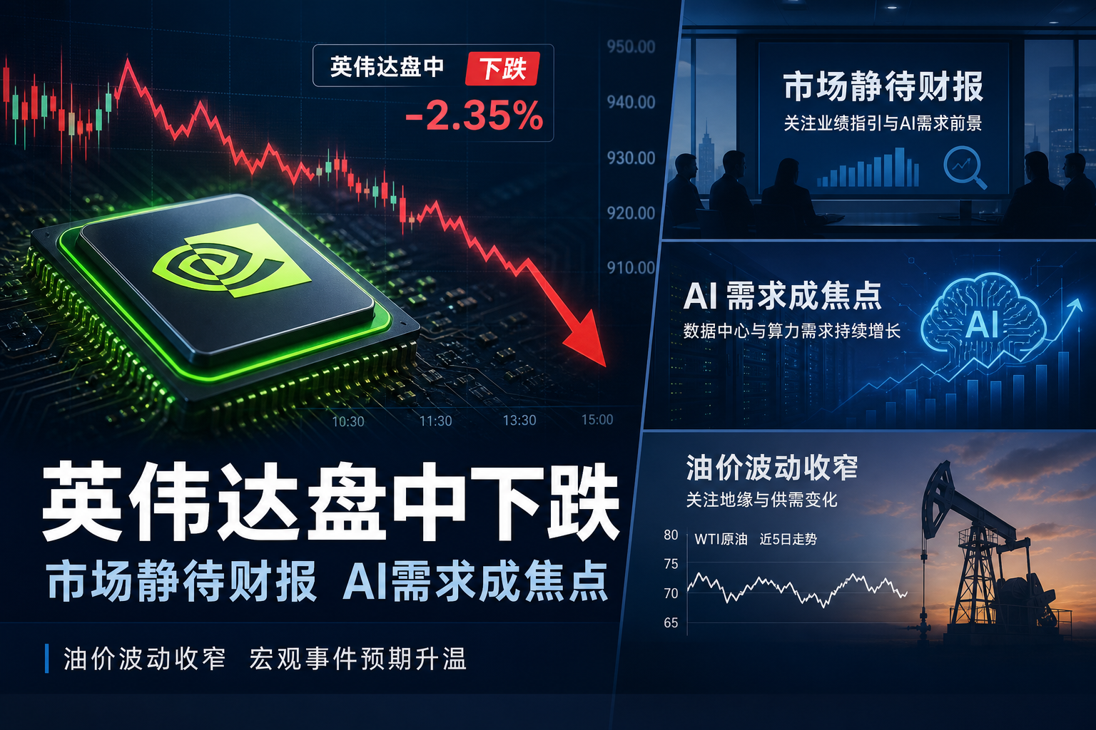 英伟达盘中下跌,市场静待财报