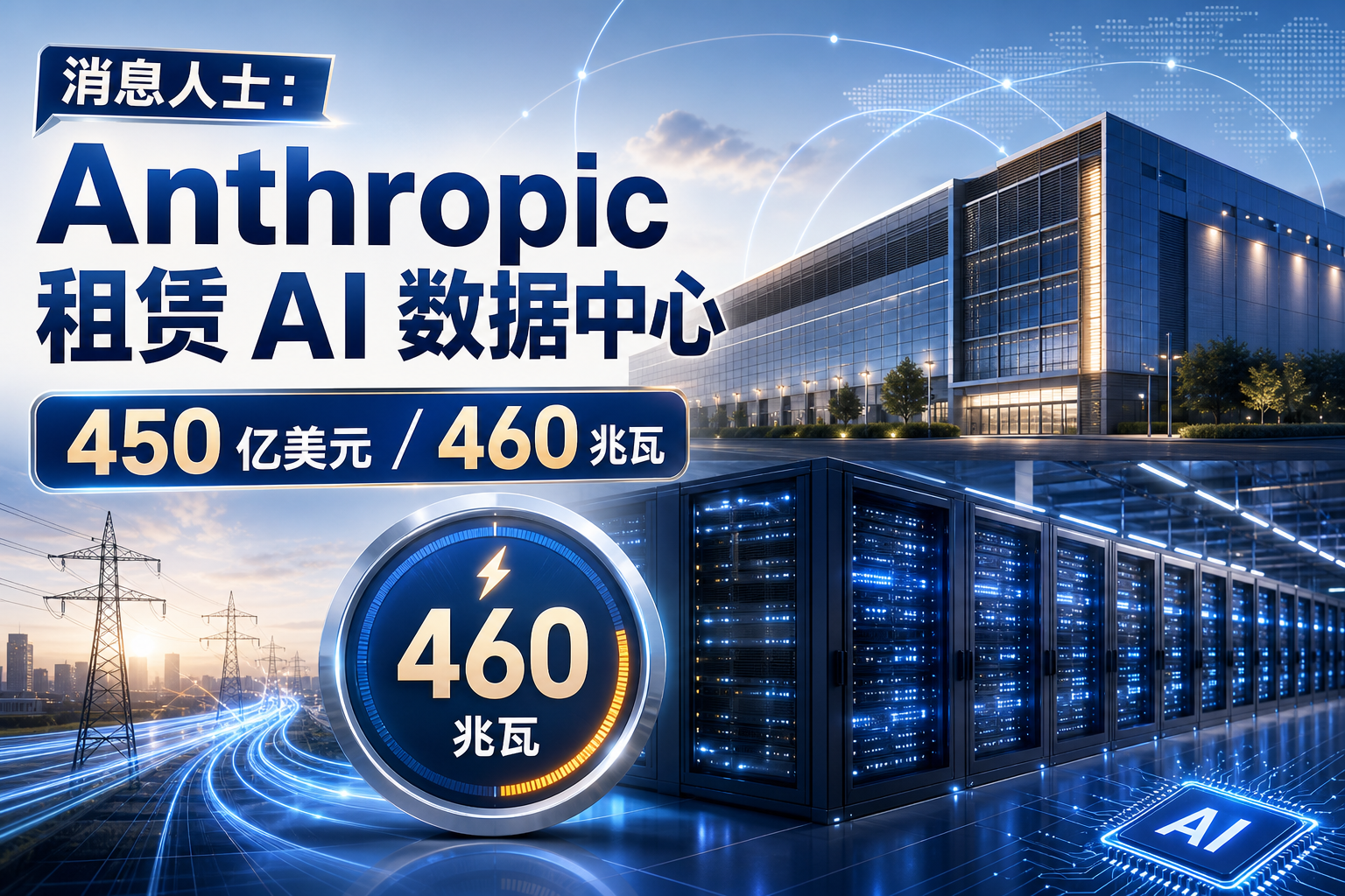 消息人士:Anthropic 将以 450 亿美元租赁 Nscale 数据中心