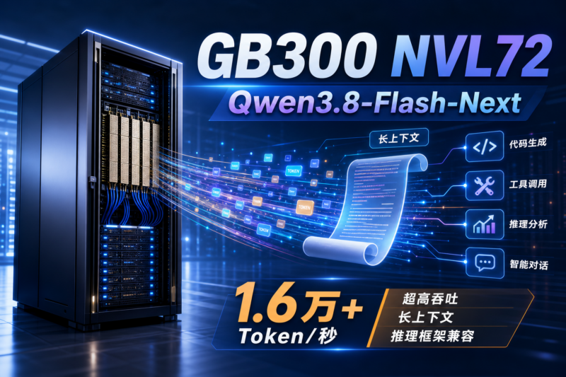 英伟达:Qwen3.8-Flash-Next 在 GB300 NVL72 上单卡吞吐超 1.6 万 Token/秒-指挥使社区 - 真实线索、热点议题与深度观察