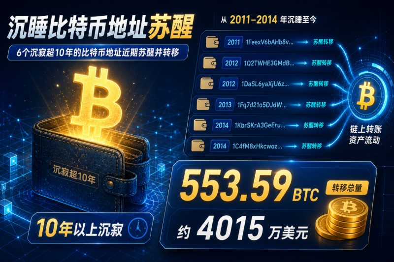6 个沉寂超 10 年比特币地址近期苏醒,转移 553.59 枚 BTC-指挥使社区 - 真实线索、热点议题与深度观察