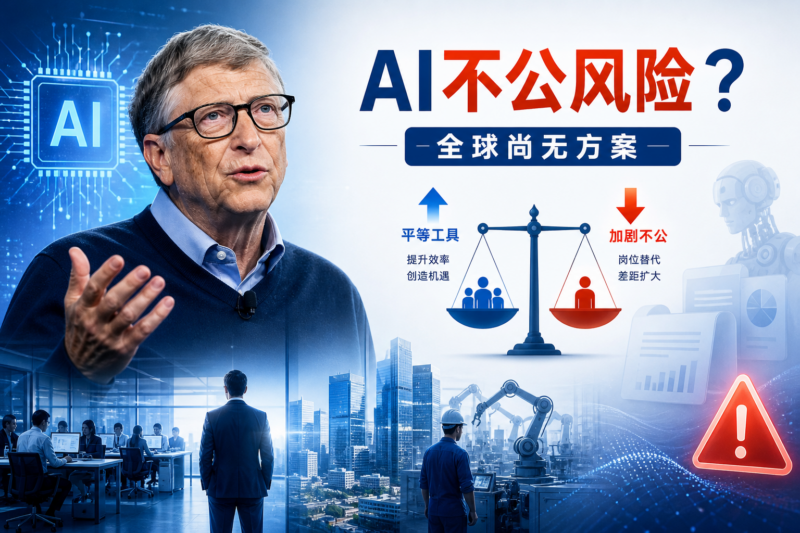 比尔·盖茨警告:AI可能成为严重不公来源,全球尚无应对方案-指挥使社区 - 真实线索、热点议题与深度观察