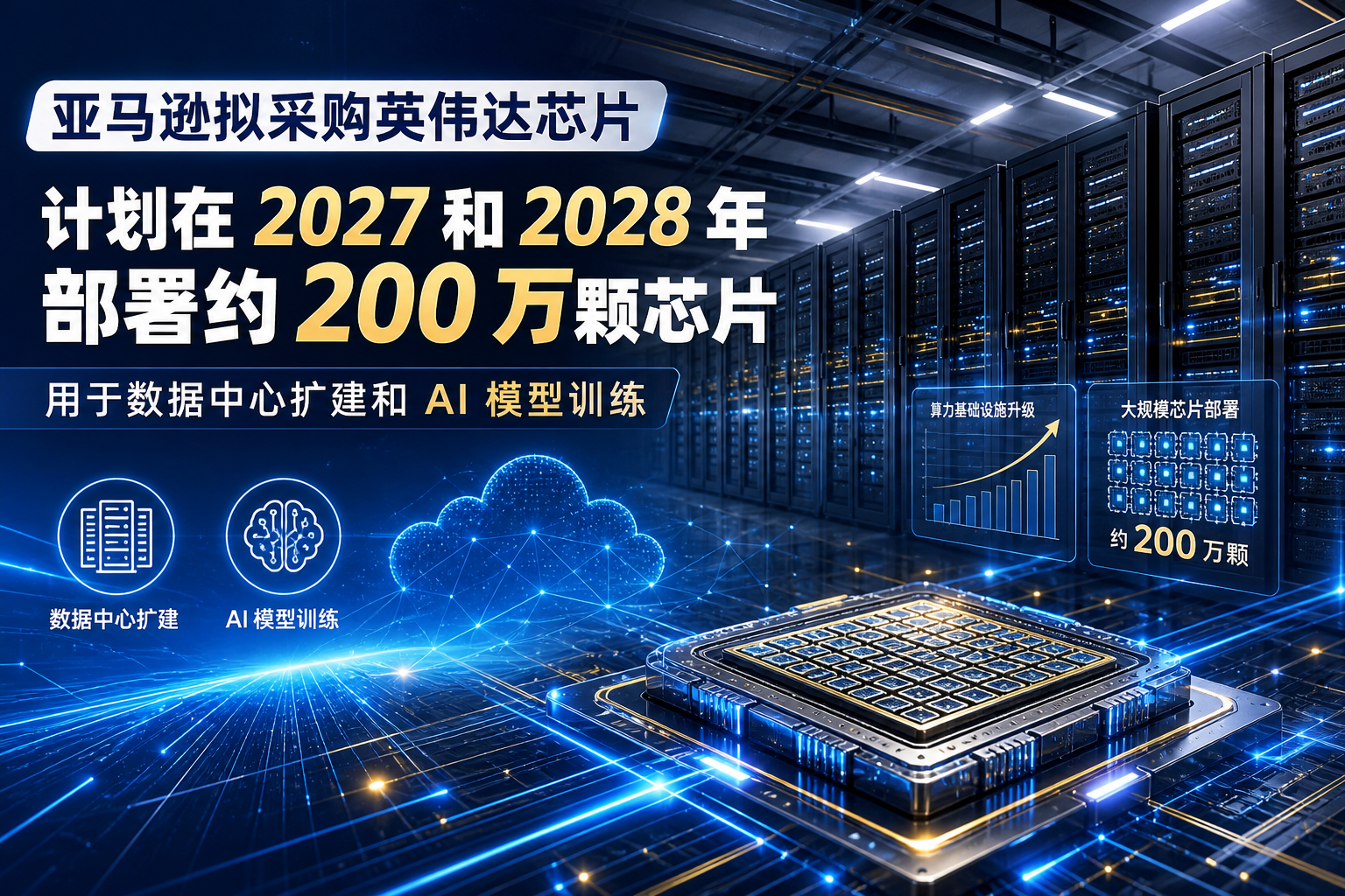亚马逊将购买约 200 万颗英伟达芯片用于数据中心扩建