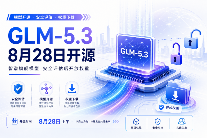 智谱旗舰模型 GLM-5.3 将于 8 月 28 日上午开源-指挥使社区 - 真实线索、热点议题与深度观察