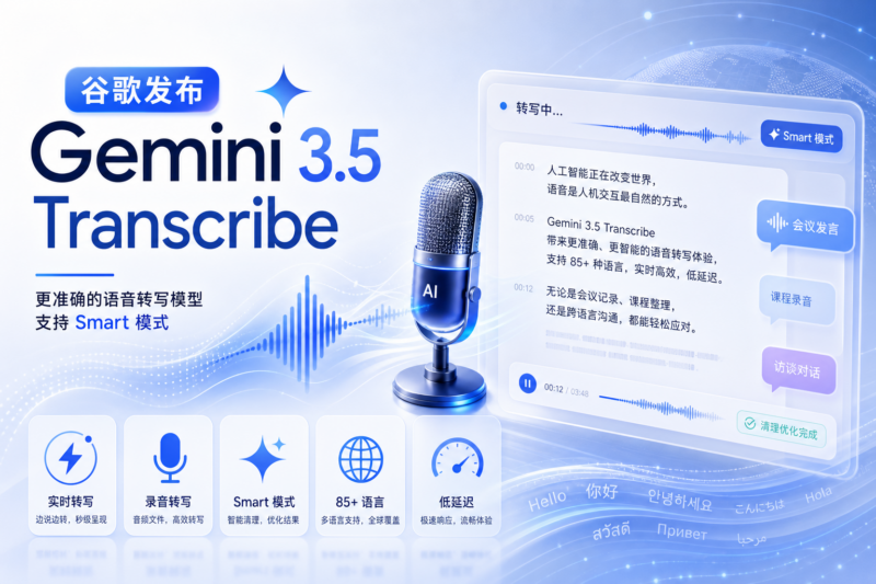 谷歌发布 Gemini 3.5 Transcribe-指挥使社区 - 真实线索、热点议题与深度观察