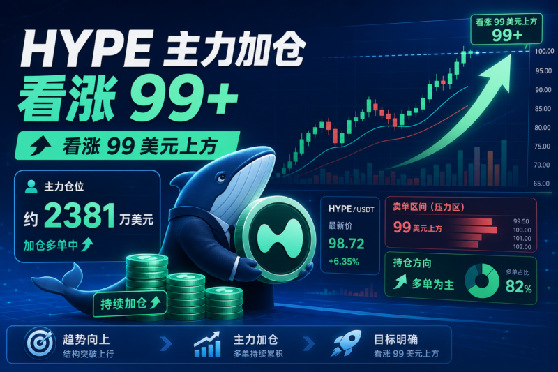 某 HYPE 主力加仓多单至约 2381 万美元，看涨 99 美元上方-指挥使社区 - 真实线索、热点议题与深度观察