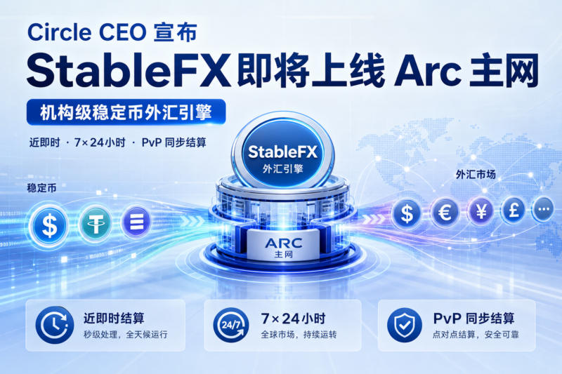 Circle CEO:稳定币外汇引擎 StableFX 即将在 Arc 主网上线-指挥使社区 - 真实线索、热点议题与深度观察