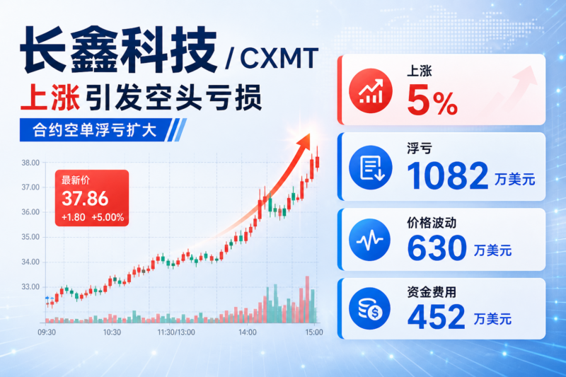 长鑫科技今日上涨 5%,链上最大合约空单浮亏 1082 万美元-指挥使社区 - 真实线索、热点议题与深度观察