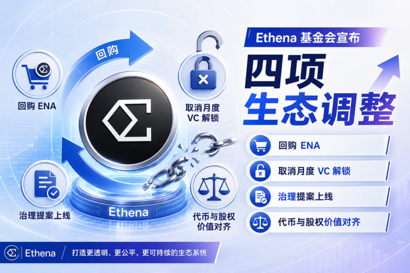Ethena 基金会宣布生态系统四项重大调整：回购 ENA 并取消月度 VC 解锁-指挥使社区 - 真实线索、热点议题与深度观察