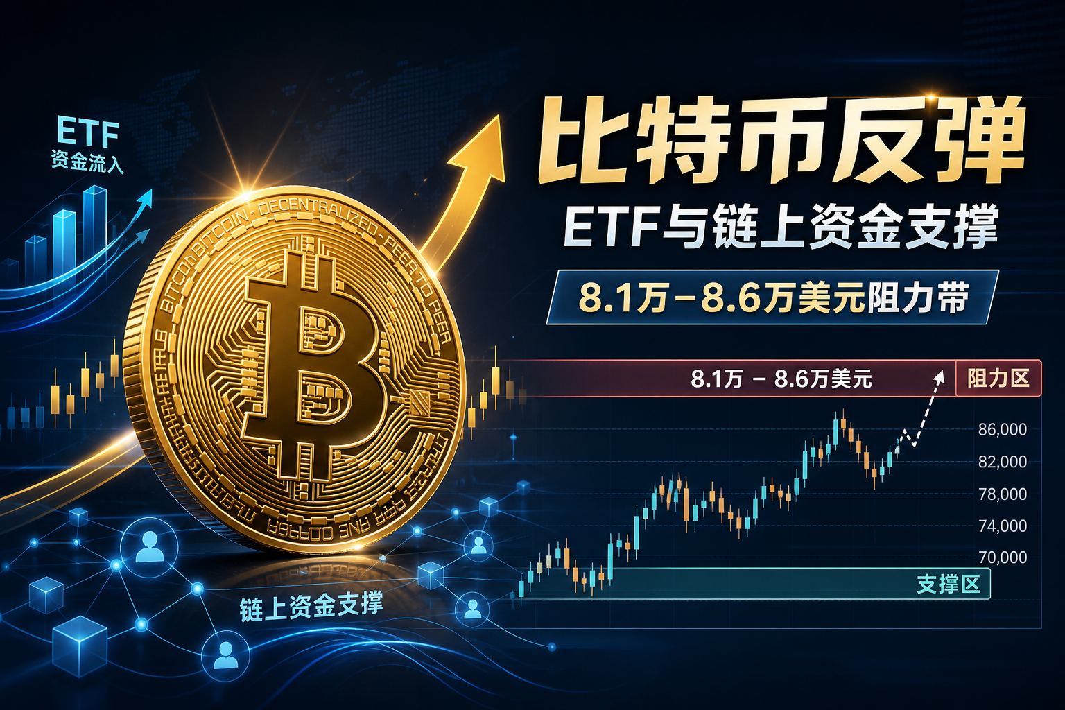 Glassnode：比特币反弹获 ETF 与链上资金支撑，8.1万至8.6万美元成关键阻力带