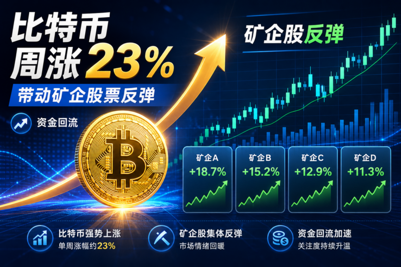 比特币单周涨约 23%,带动矿企股票大幅反弹-指挥使社区 - 真实线索、热点议题与深度观察