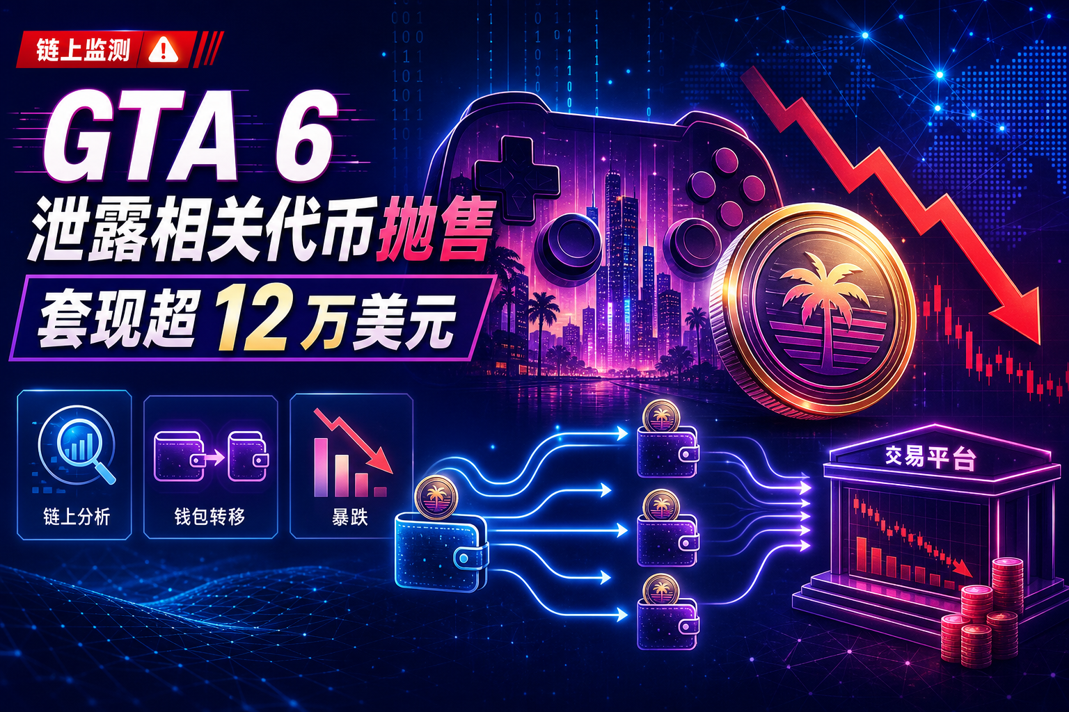 GTA 6 黑客疑似在官方实机内容公布前抛售自制 Meme 币，套现超 12 万美元