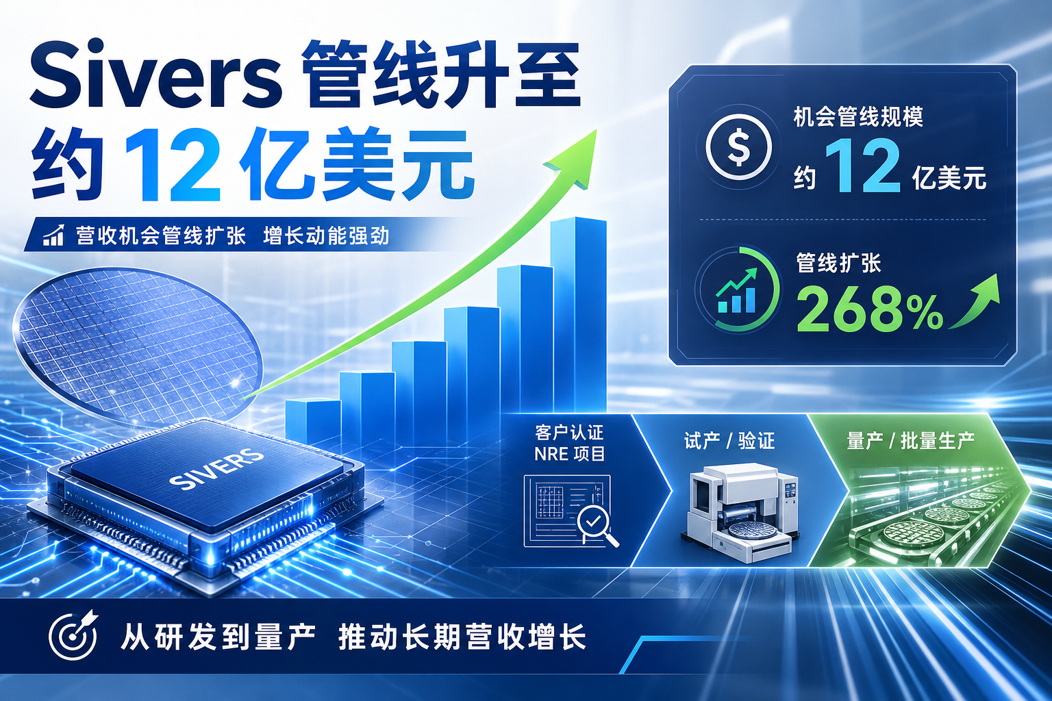 Serenity：Sivers 营收机会管线增至约 12 亿美元