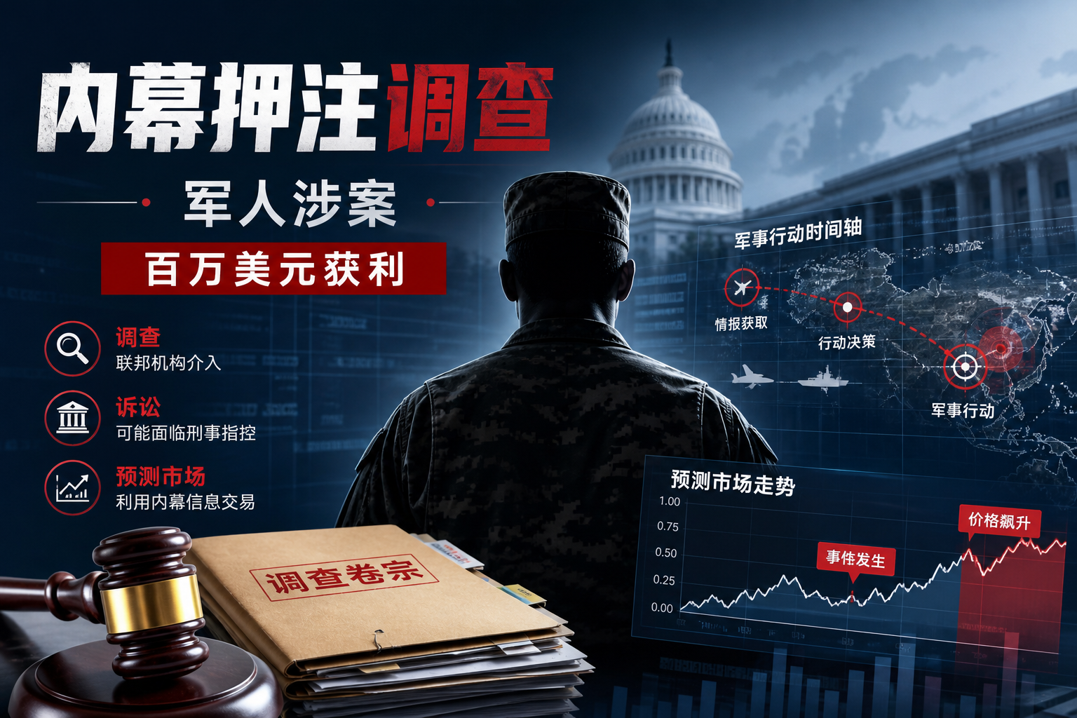 美国拟起诉一名涉嫌通过内幕预测获利百万美元的军人