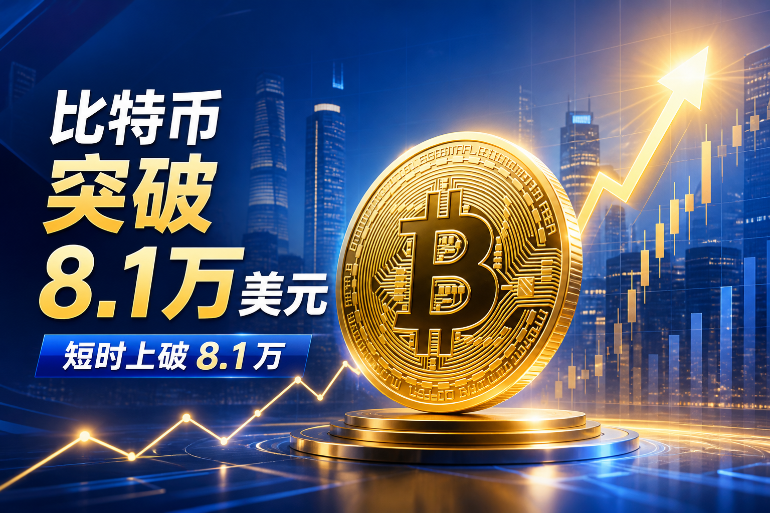 比特币短时突破 8.1 万美元