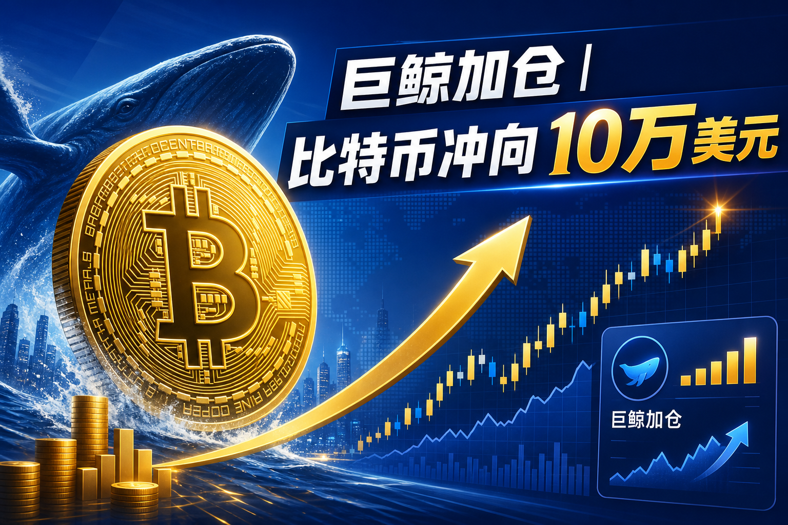 巨鲸“先定10个大目标”:比特币很快到10万美元,已接回三分之二仓位