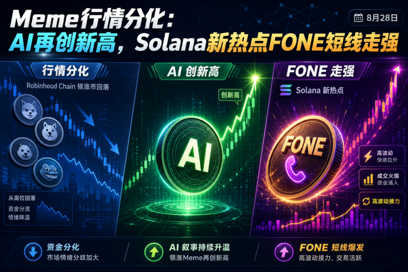 Meme 行情分化:AI 再创新高,Solana 新热点 FONE 短线走强-指挥使社区 - 真实线索、热点议题与深度观察